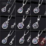 925 Silver Zircon Necklace Women Dazzling Wedding Jewellery Gift Chain Necklace