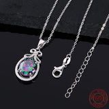 925 Silver Zircon Necklace Women Dazzling Wedding Jewellery Gift Chain Necklace