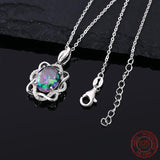 925 Silver Zircon Necklace Women Dazzling Wedding Jewellery Gift Chain Necklace