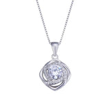 925 Silver Necklace Vintage Flower Style