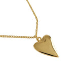 925 Silver Puffed Heart Pendant Necklace Gift for Her