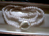 4mm Red Spinel & Pearl Necklace 20 Inches