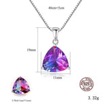 Red Tourmaline Pendant S925 Sterling Silver Necklace