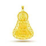 24k Yellow Plated Guanyin Pendant for Men