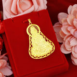 24k Yellow Plated Guanyin Pendant for Men