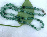 8mm Emerald Green Jade Gemstone Round Beads Necklace 18''
