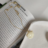925 Silver Classical Pattern Coin Pendant Necklace Women Jewelry