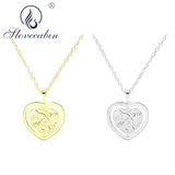 925 Silver Sagittarius Heart Pendant Choker Necklace