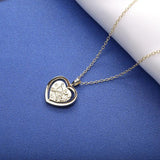 925 Silver Sagittarius Heart Pendant Choker Necklace