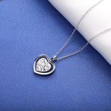 925 Silver Sagittarius Heart Pendant Choker Necklace