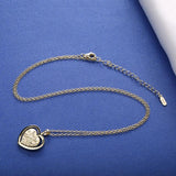 925 Silver Sagittarius Heart Pendant Choker Necklace