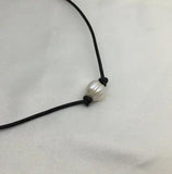 AA Pearl Leather Necklace, 11mm Freshwater, Bridal Birthday Gift