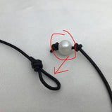 AA Pearl Leather Necklace, 11mm Freshwater, Bridal Birthday Gift