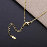 925 Silver Zircon Horseshoes Pendent Chain Necklace Full Crystal Letter U