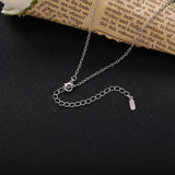925 Sterling Silver Crystal Pendant Long Chain Necklace for Women Wedding