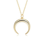 925 Sterling Silver Roman Horn Moon Necklace Pendant Graduation Gift