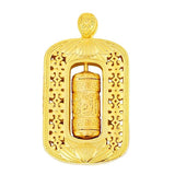 18K Buddhism Pendant Necklace Sets for Women Men Fine Jewelry