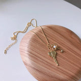 925 Silver Double Key Necklace Graduation Jewelry