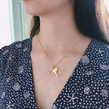 925 Silver Double Key Necklace Graduation Jewelry