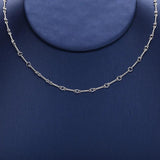 925 Silver Twisted Necklace for Women Party Punk Rock Long Chain Jewelry