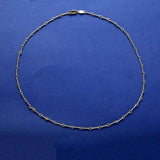 925 Silver Twisted Necklace for Women Party Punk Rock Long Chain Jewelry