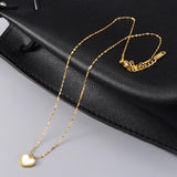 Heart-shaped Shell Starry Necklace 18K Plated for Women