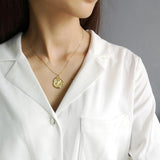 925 Silver Owl Necklace Golden Animal Pendant S925 Jewelry
