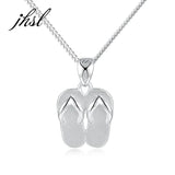 Sterling Silver Necklace & Slippers Pendant