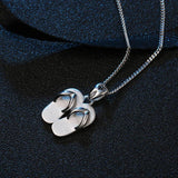 Sterling Silver Necklace & Slippers Pendant
