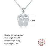 Sterling Silver Necklace & Slippers Pendant