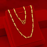 14K Yellow Chain Necklace 2.5mm for Wedding Anniversary