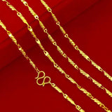14K Yellow Chain Necklace 2.5mm for Wedding Anniversary