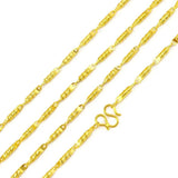 14K Yellow Chain Necklace 2.5mm for Wedding Anniversary