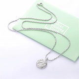 925 Silver Lucky Pendant Long Chain Necklace Jewelry Gift
