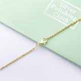 925 Silver Lucky Pendant Long Chain Necklace Jewelry Gift