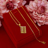 14K Abacus Pendant Choker Necklace for Women