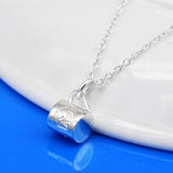 925 Silver Cup Pendant Choker Necklace for Women