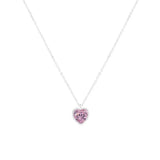 SHANICE S925 Love Necklace Pink Zircon High-end Clavicle Chain