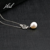 925 Silver Crown Pearl Necklace Pendant for Women