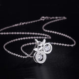 925 Silver Necklace Cherry Pendant Wave Chain Size 40+5cm Jewelry