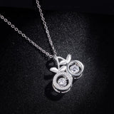 925 Silver Necklace Cherry Pendant Wave Chain Size 40+5cm Jewelry