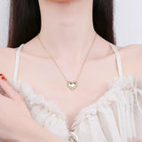 925 Silver Heart Pendant Necklace Smooth Surface Women Anniversary Gift