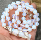 Dragon Gemstone Healing Chakra Reiki Opal Opalite Stone Pendant Necklace