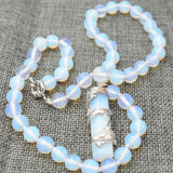 Dragon Gemstone Healing Chakra Reiki Opal Opalite Stone Pendant Necklace