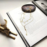 925 Silver Star Necklace with Crystal Chain Forest Pendant Jewelry