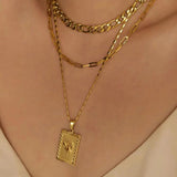 Titanium 18K Floral Necklace Women Stainless Steel Jewelry Chain Gift