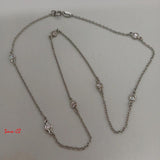 925 Silver Necklace CZ Rhodium Plated 16-Inch Woman Jewelry