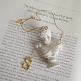 925 Silver Alphabet Letter S Bamboo Initial Necklace Personalized Gift Pendant