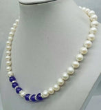 Freshwater Pearl & Amethyst Beads Necklace 18 Inch
