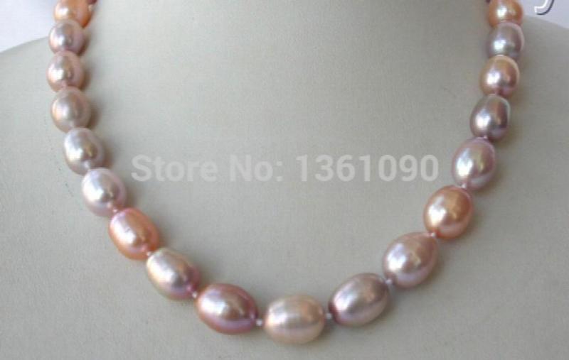 Elegant 13mm Multicolor Freshwater Pearl Necklace